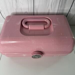 Caboodles On-The-Go-Girl Makeup Case Retro Marble Pink with Mirror